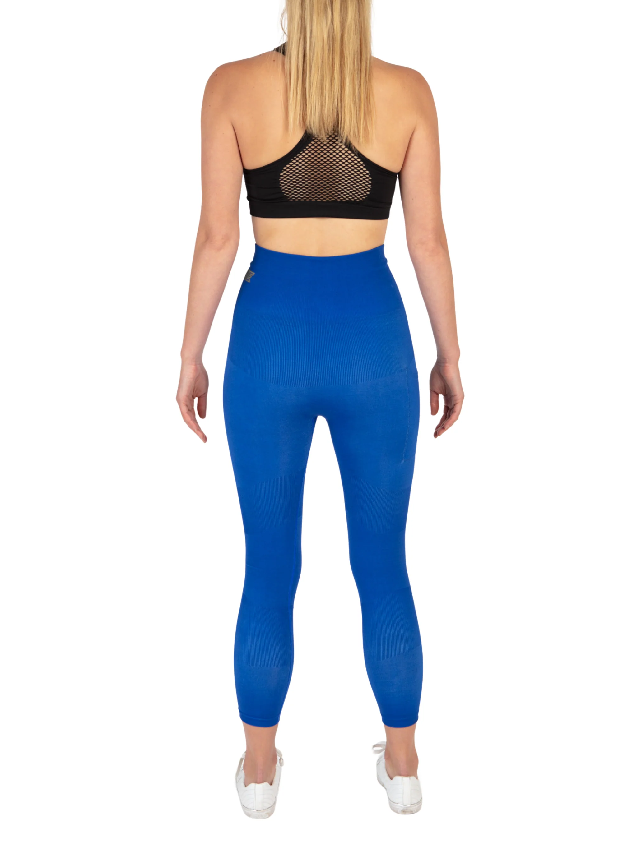 Patented Coretech® Kathy Body Mapped 7/8 Power RUNNING Leggings with Pocket -Black/Navy/Blue - Image 14