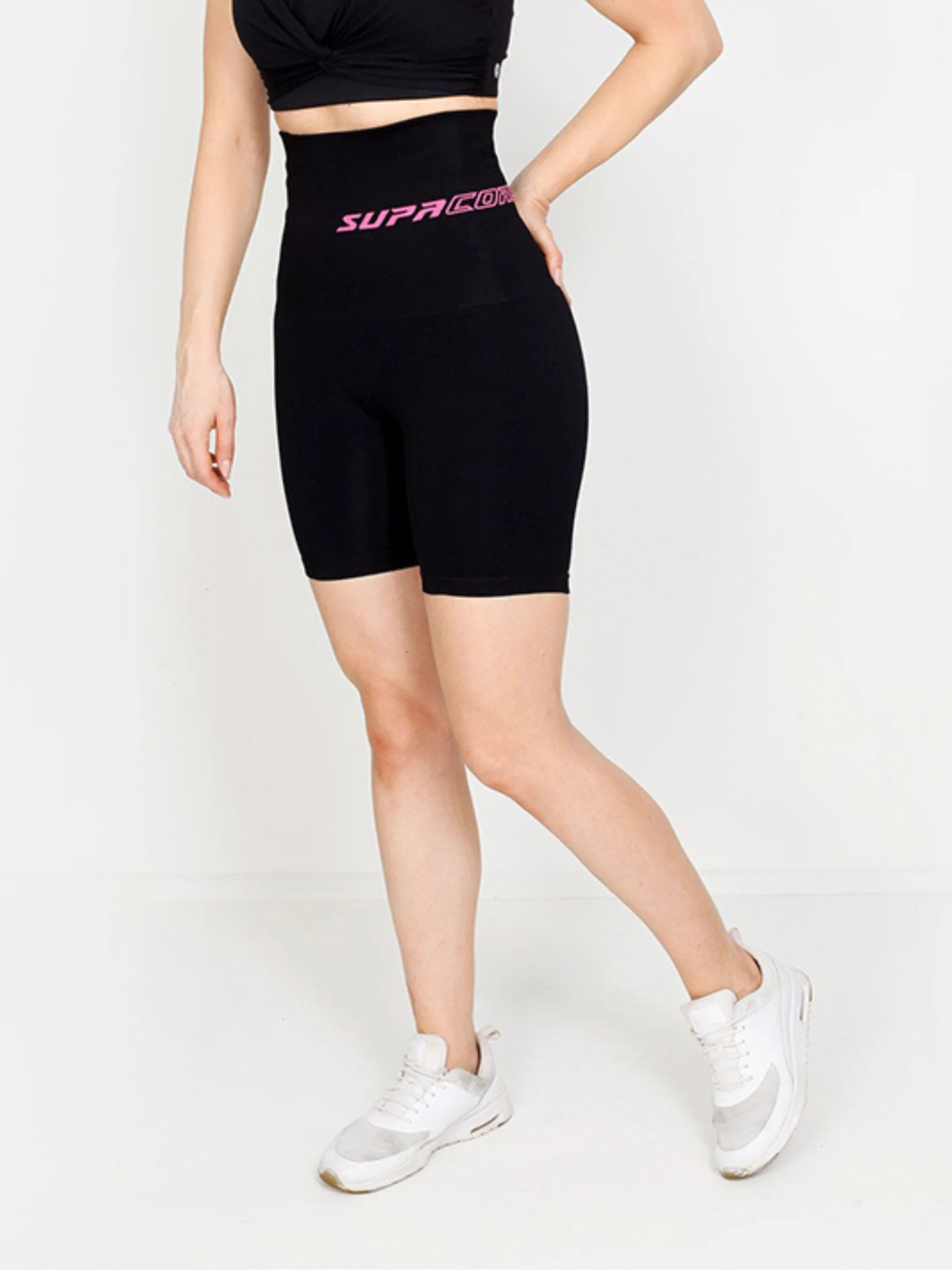 Patented Nina Women's CORETECH® Postpartum Extra High Waist Compression Shorts - Image 3