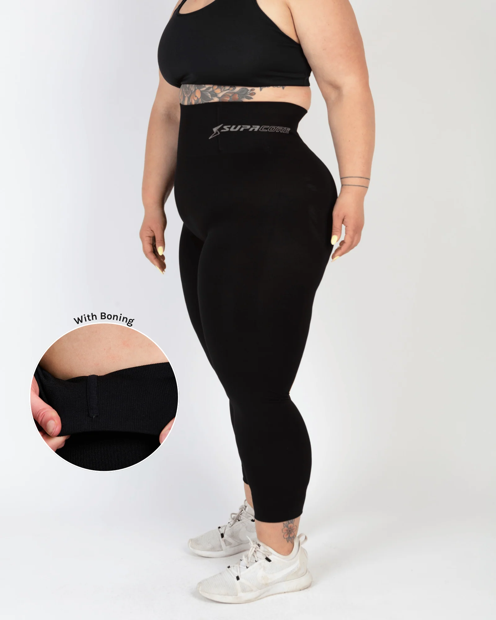 POTS XTRA Black Medical Grade Patented  leggings with Pocket and reinforced waistband - Image 2