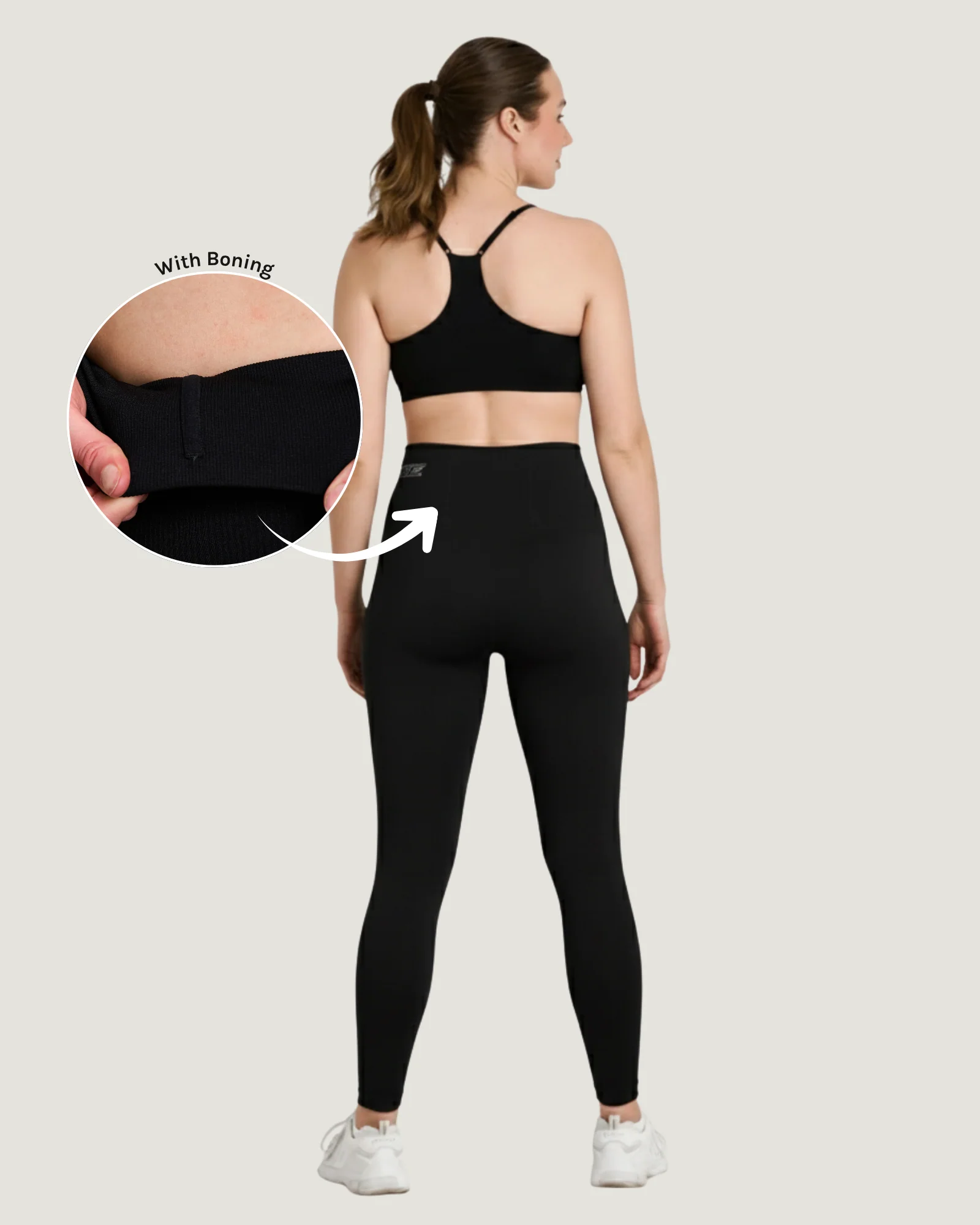 POTS XTRA Black Medical Grade Patented  leggings with Pocket and reinforced waistband - Image 3